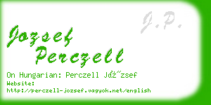 jozsef perczell business card